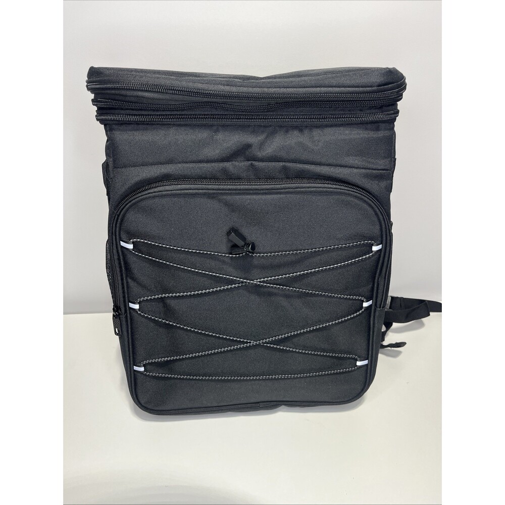New Backpack Cooler Expandable Insulated Leakproof Bottle opener black
